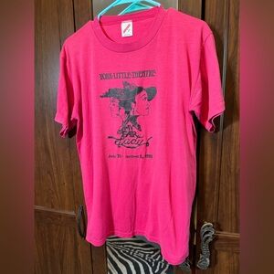 Vintage York Little Theater My Fair Lady 1989 Pink Graphic Tee